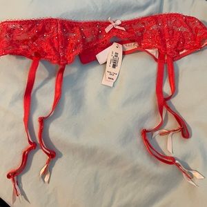 Victoria's Secret Lace Rhinestones Garter Belt NWT